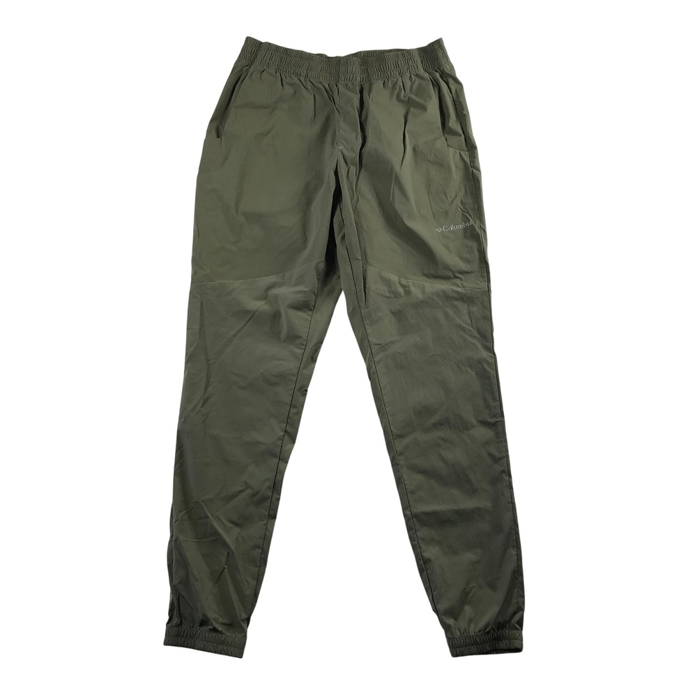 Columbia Mens Ripstop Jogger Pants Olive Green Elastic Waist Activewear Size M